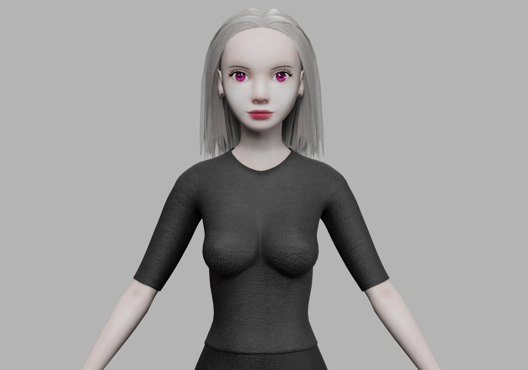 Cartoon young woman V27734 3D Model .c4d .max .obj .3ds .fbx .stl .blend 