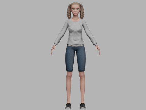 Cool young woman V35973 3D Модель