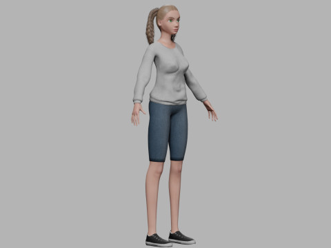 Cool young woman V35973 3D Модель