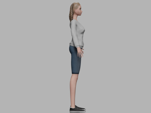 Cool young woman V35973 3D Модель