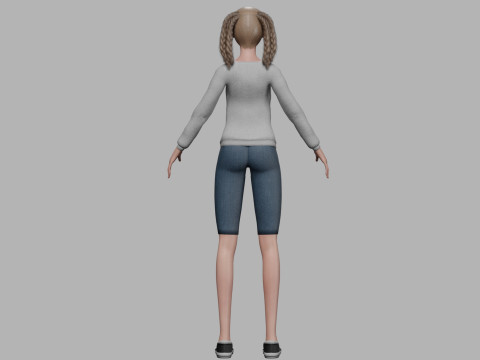 Cool young woman V35973 3D Модель