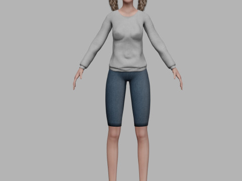 Cool young woman V35973 3D Модель