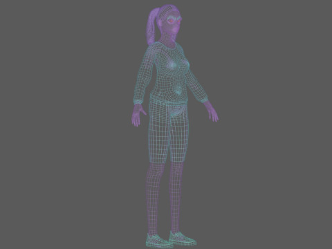 Cool young woman V35973 3D Модель