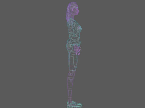 Cool young woman V35973 3D Модель