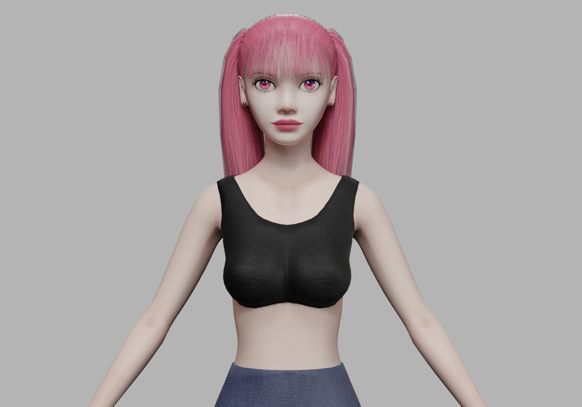 Cute beautiful woman V20141 3D Model .c4d .max .obj .3ds .fbx .stl .blend 
