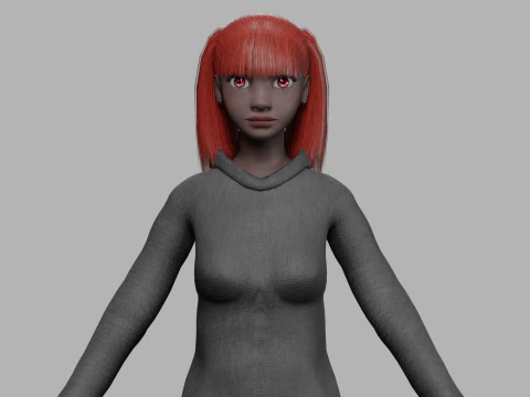 Schattige zwarte vrouw V22613 3D Model