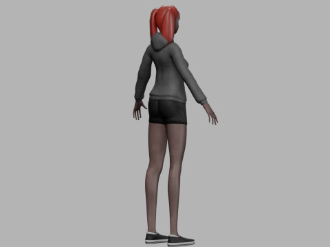 Cute black woman V22613 Modèle 3D