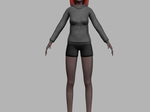 Cute black woman V22613 Modèle 3D