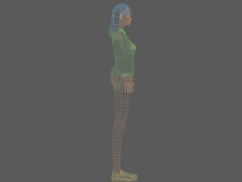 Cute black woman V22613 Modèle 3D