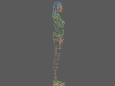 Cute black woman V22613 3D Model