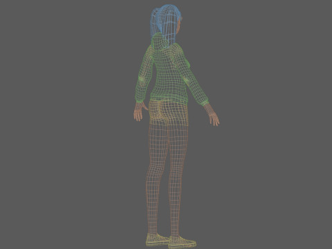 Cute black woman V22613 Modèle 3D