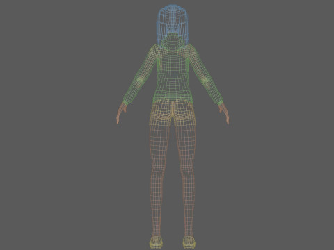 Cute black woman V22613 Modèle 3D