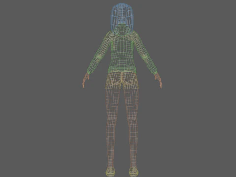 Cute black woman V22613 3D Model