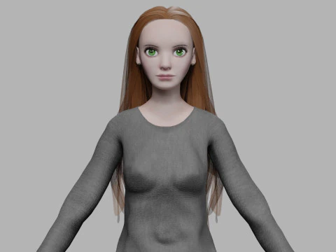 キュートなスタンダードウーマン V31908 3Dモデル