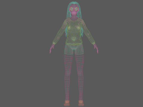 Cute standard woman V31908 3D Model