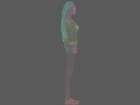 Cute standard woman V31908 3D Model