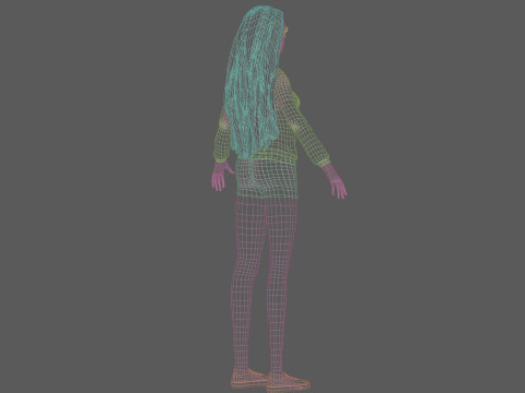Cute standard woman V31908 3D Model