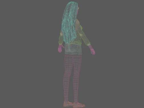 Cute standard woman V31908 3D Model