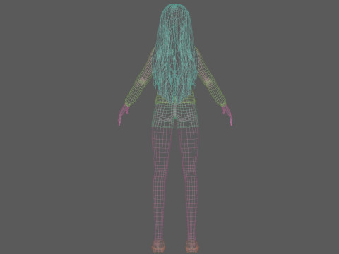 Cute standard woman V31908 3D Model