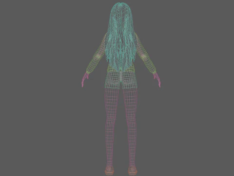 Cute standard woman V31908 3D Model