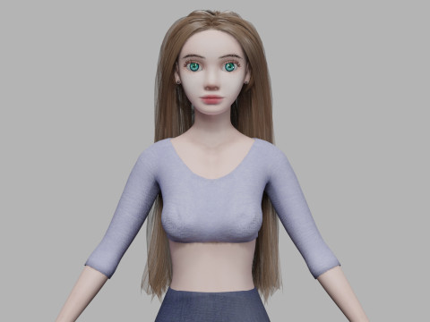 Cute young woman V28430 Modelo 3D