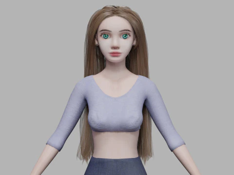 प्यारी युवा महिला V28430 3D मॉडल