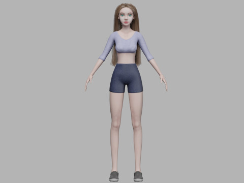 Cute young woman V28430 Modelo 3D