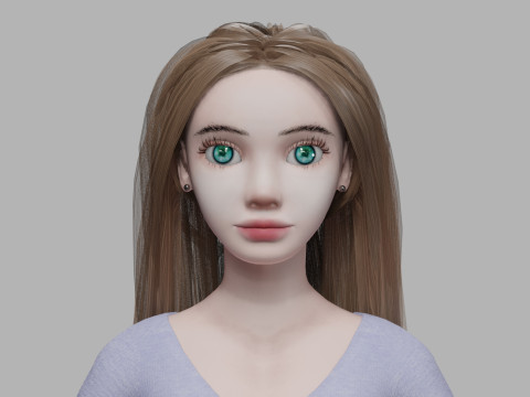 Cute young woman V28430 Modelo 3D