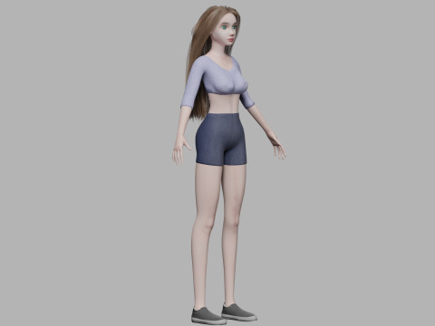 Cute young woman V28430 Modelo 3D