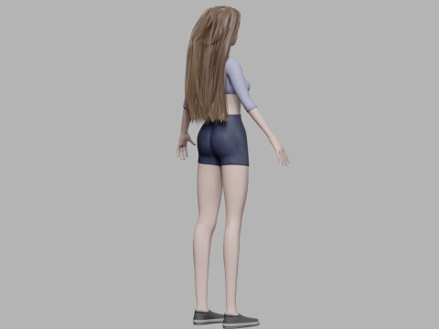 Cute young woman V28430 Modelo 3D