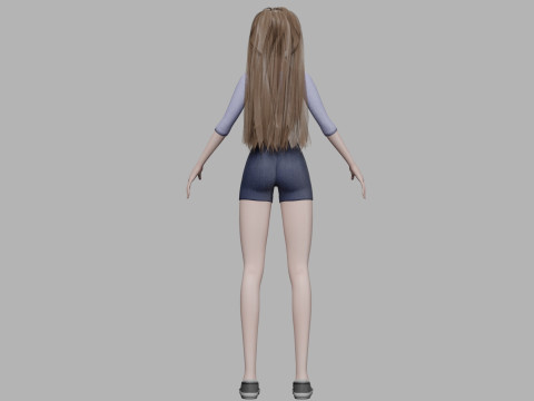 Cute young woman V28430 Modelo 3D