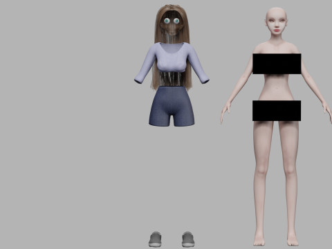 Cute young woman V28430 Modelo 3D