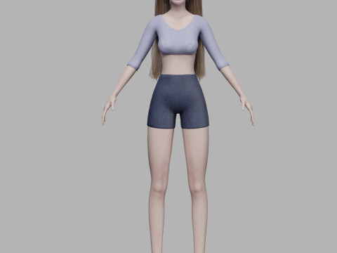 Cute young woman V28430 Modelo 3D