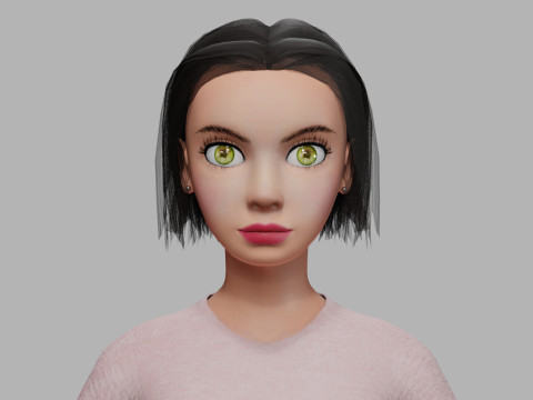 Low poly woman V27918 3Dモデル