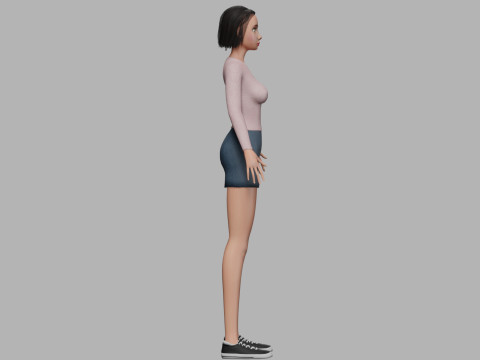 Low poly woman V27918 3Dモデル