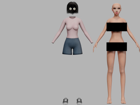 Low poly woman V27918 3Dモデル