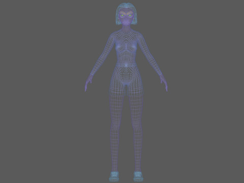 Low poly woman V27918 3Dモデル