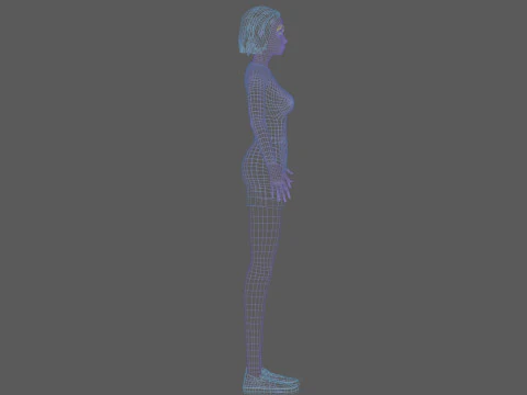 Low poly woman V27918 3D Model