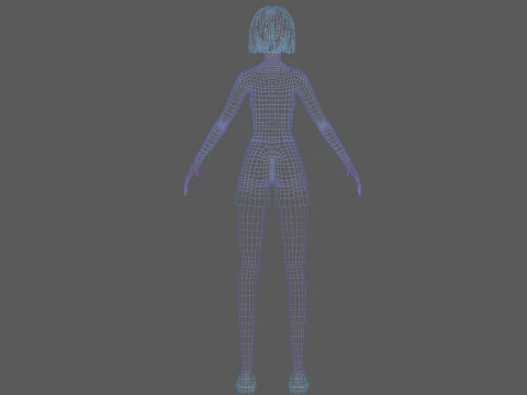 Low poly woman V27918 3D Model