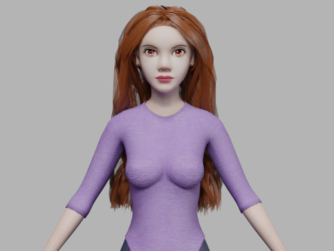 Pretty sweet woman V32116 3D Model