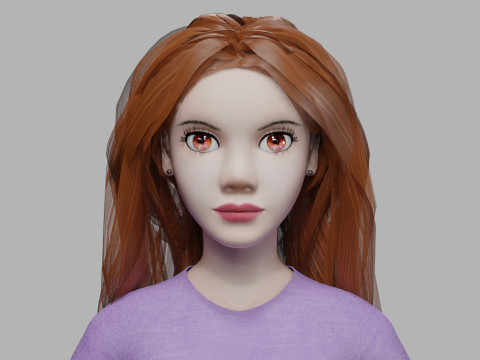 Pretty sweet woman V32116 Model 3D
