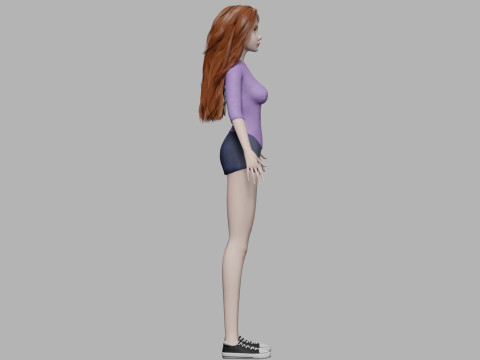 Pretty sweet woman V32116 Model 3D