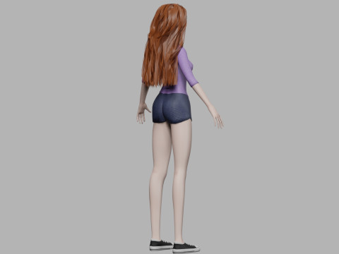 Pretty sweet woman V32116 Model 3D