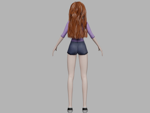 Pretty sweet woman V32116 Model 3D