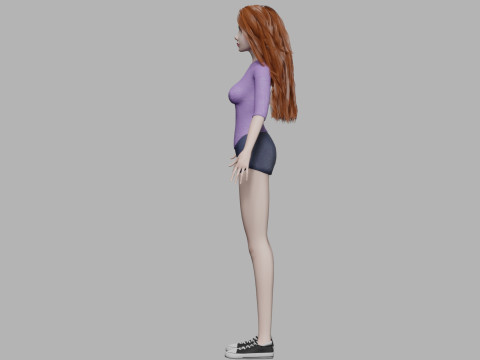 Pretty sweet woman V32116 Model 3D