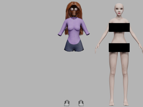 Pretty sweet woman V32116 Model 3D