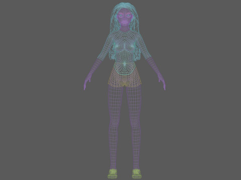 Pretty sweet woman V32116 Model 3D