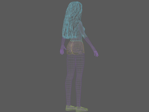 Pretty sweet woman V32116 Model 3D