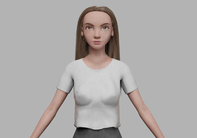 Pretty young woman V31506 3D मॉडल .c4d .max .obj .3ds .fbx .stl .blend 