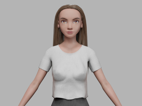 Pretty young woman V31506 3D Model